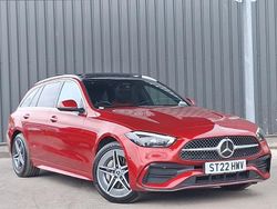 Red Used 2022 Mercedes C300e AMG Line Premium Plus Estate | £29,998 (Fair price)