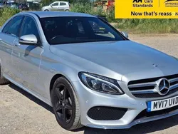 Silver Used 2017 Mercedes C220 AMG line Sedan | £11,880 (Good price)
