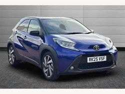 Juniper blue with black Used 2025 Toyota Aygo Hatchback | £14,701 (Fair price)