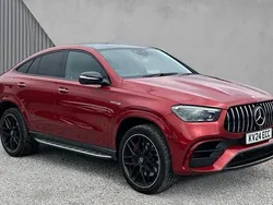 Designo hyacinth red metallic Used 2024 Mercedes GLE63 AMG Premium Plus Coupe | £102,839 (Fair price)
