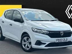 White Used 2022 Dacia Sandero Essentiel Hatchback | £9,323 (Fair price)