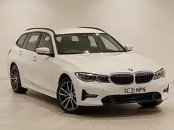 White Used 2021 BMW 330e Sport Line Estate | £23,998 (Fair price)