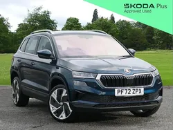 Petrol blue metallic Used 2023 Skoda Karoq SE L SUV | £21,795 (Fair price)