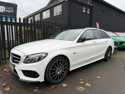 White Used 2018 Mercedes C350e AMG line Estate | £9,990 (A bit pricey)