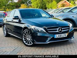 Black Used 2018 Mercedes C220 AMG line Sedan | £17,599 (Fair price)