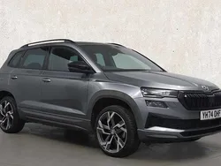 Graphite grey metallic Used 2024 Skoda Karoq SportLine SUV | £27,631 (Fair price)