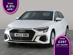 White Used 2022 Audi A3 Sportback e-tron S-Line Sedan | £20,864 (Fair price)