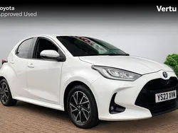 White Used 2023 Toyota Yaris Hybrid Design Hatchback | £17,717 (Fair price)