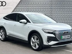White Used 2024 Audi Q4 Sportback e-tron S-Line SUV | £37,075