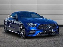 Blue Used 2021 Mercedes E220 AMG Line Premium Plus Coupe | £29,850 (Expensive)