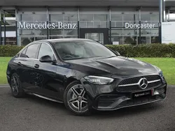Black Used 2024 Mercedes C200 AMG line Sedan | £30,674 (Fair price)