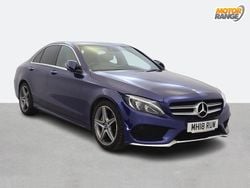 Blue Used 2018 Mercedes C200 AMG Line Premium Plus Sedan | £16,895 (Fair price)