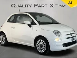 White Used 2021 Fiat 500 Lounge Hatchback | £6,900 (Fair price)