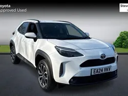 White Used 2024 Toyota Yaris Hybrid Design Hatchback | £22,999 (Expensive)