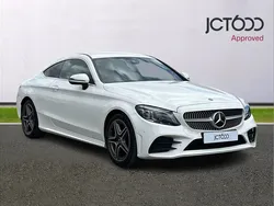 White Used 2020 Mercedes C220 AMG Line Premium Coupe | £17,500 (Good price)