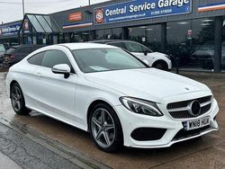 White Used 2018 Mercedes C220 AMG line Coupe | £17,495 (Fair price)