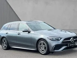 Selenite grey metallic Used 2023 Mercedes C300 AMG line Estate | £31,742 (Fair price)