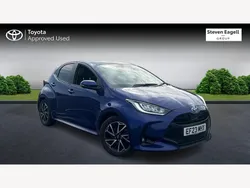 Blue Used 2023 Toyota Yaris Hybrid Design Hatchback | £18,036 (Fair price)