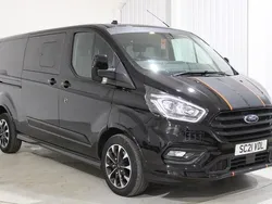 Black Used 2021 Ford Transit Custom Sport Van | £23,495 (Expensive)