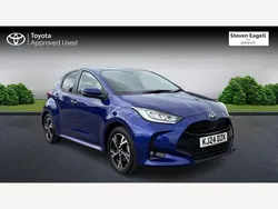 Blue Used 2024 Toyota Yaris Hybrid Design Hatchback | £18,895 (Fair price)