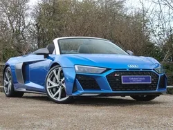 Blue Used 2020 Audi R8 Spyder Performance Cabriolet | £104,995 (A bit pricey)