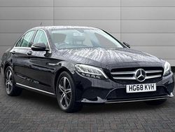 Obsidian black Used 2018 Mercedes C200 Sedan | £17,695 (Fair price)
