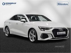 White Used 2021 Audi A3 S-Line Sedan | £20,295 (Fair price)