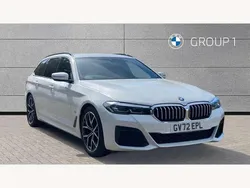 White Used 2022 BMW 520 M Sport Estate | £28,595 (Fair price)