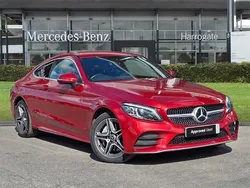 Red Used 2020 Mercedes C300 AMG Line Premium Coupe | £24,800 (A bit pricey)