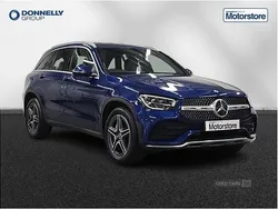 Blue Used 2021 Mercedes GLC220 AMG line Estate | £26,490 (Fair price)