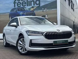 Pure white Used 2024 Skoda Superb SE Technology Hatchback | £27,240 (Expensive)