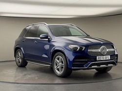 Brilliant blue Used 2020 Mercedes GLE350 AMG line SUV | £44,800 (Fair price)