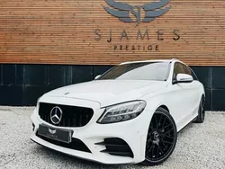 White Used 2019 Mercedes C300 AMG line Estate | £18,490 (Super price)