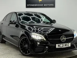 Black Used 2021 Mercedes C220 AMG line Sedan | £18,999 (Fair price)
