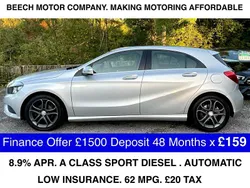 Silver Used 2014 Mercedes A180 Hatchback | £7,950 (Good price)