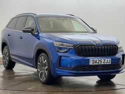 Race blue metallic Used 2025 Skoda Kodiaq SportLine SUV | £40,995 (Expensive)