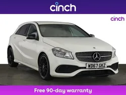White Used 2018 Mercedes A160 AMG line Hatchback | £12,799 (Fair price)