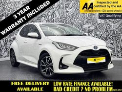 White Used 2021 Toyota Yaris Hybrid Design Hatchback | £15,795 (Fair price)