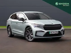 Arctic silver metallic Used 2024 Skoda Enyaq iV SportlinePlus SUV | £30,395 (Fair price)