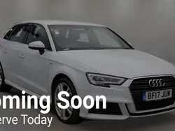 White Used 2017 Audi A3 Sportback S-Line Hatchback | £13,450 (Fair price)