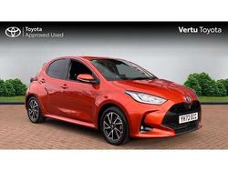 Orange Used 2022 Toyota Yaris Hybrid Design Hatchback | £18,647 (Fair price)