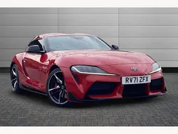 Prominence red Used 2021 Toyota Supra Coupe | £42,995 (A bit pricey)