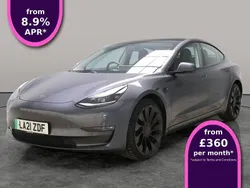 Grey Used 2021 Tesla Model 3 Performance Sedan | £22,492 (Fair price)