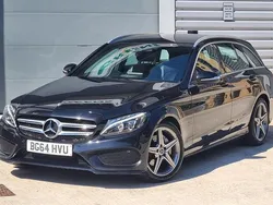 Black Used 2014 Mercedes C220 AMG line Estate | £8,995 (Expensive)