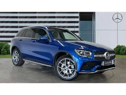 Blue Used 2022 Mercedes GLC300e AMG line SUV | £37,650 (A bit pricey)