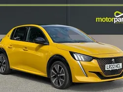 Yellow Used 2022 Peugeot e-208 Premium Hatchback | £11,950 (Fair price)