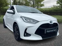 White Used 2023 Toyota Yaris Hybrid Design Hatchback | £17,793 (Fair price)