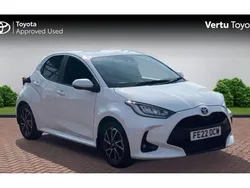 White Used 2022 Toyota Yaris Hybrid Design Hatchback | £16,155 (Fair price)