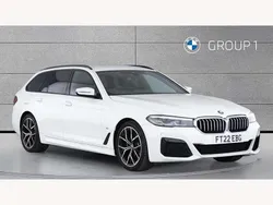 White Used 2022 BMW 520 M Sport Estate | £29,850 (Fair price)