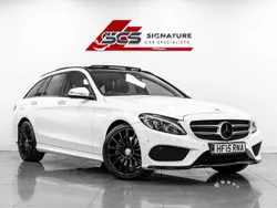 White Used 2015 Mercedes C250 AMG Line Premium Plus Estate | £11,995 (A bit pricey)